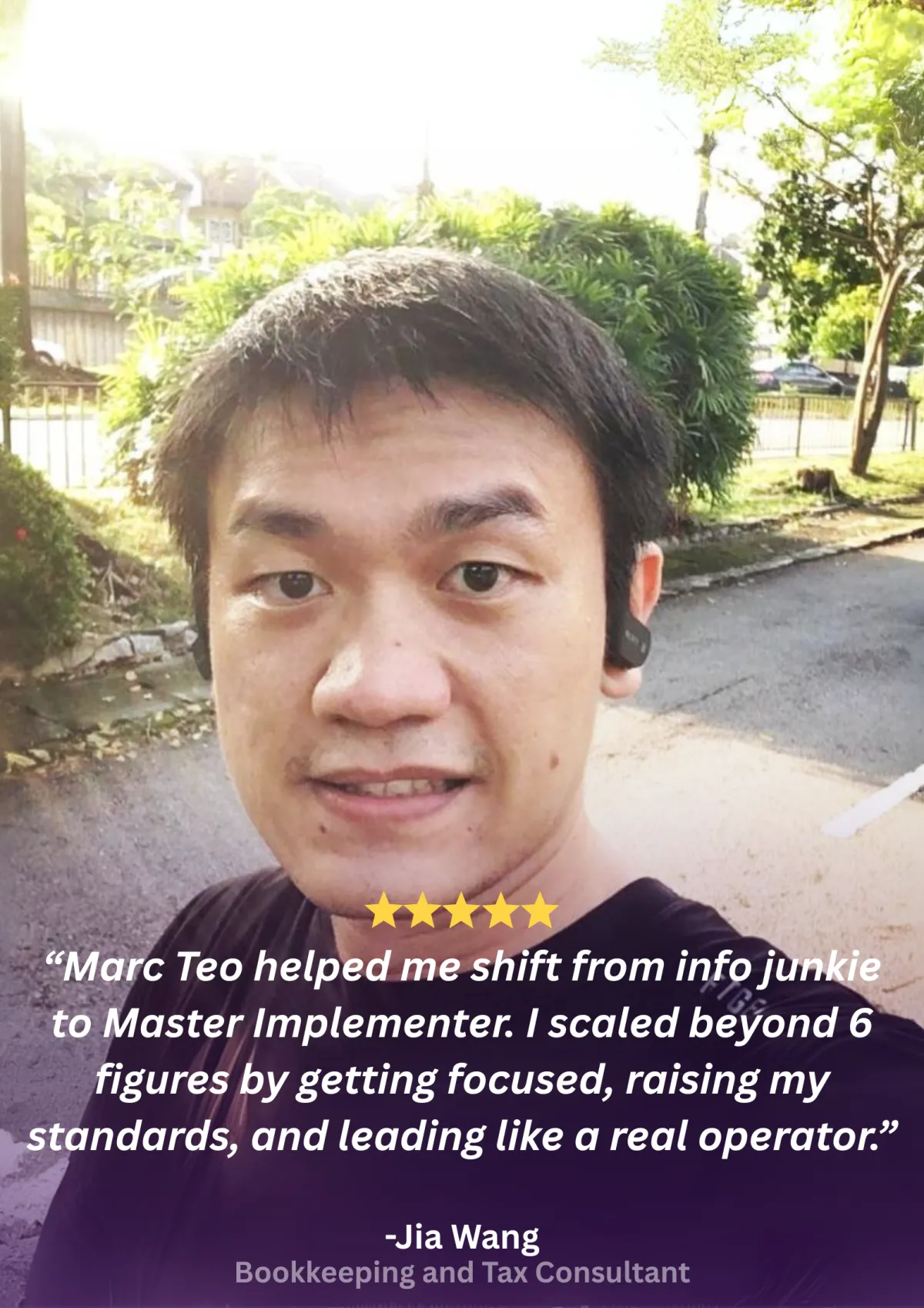Client testimonial card