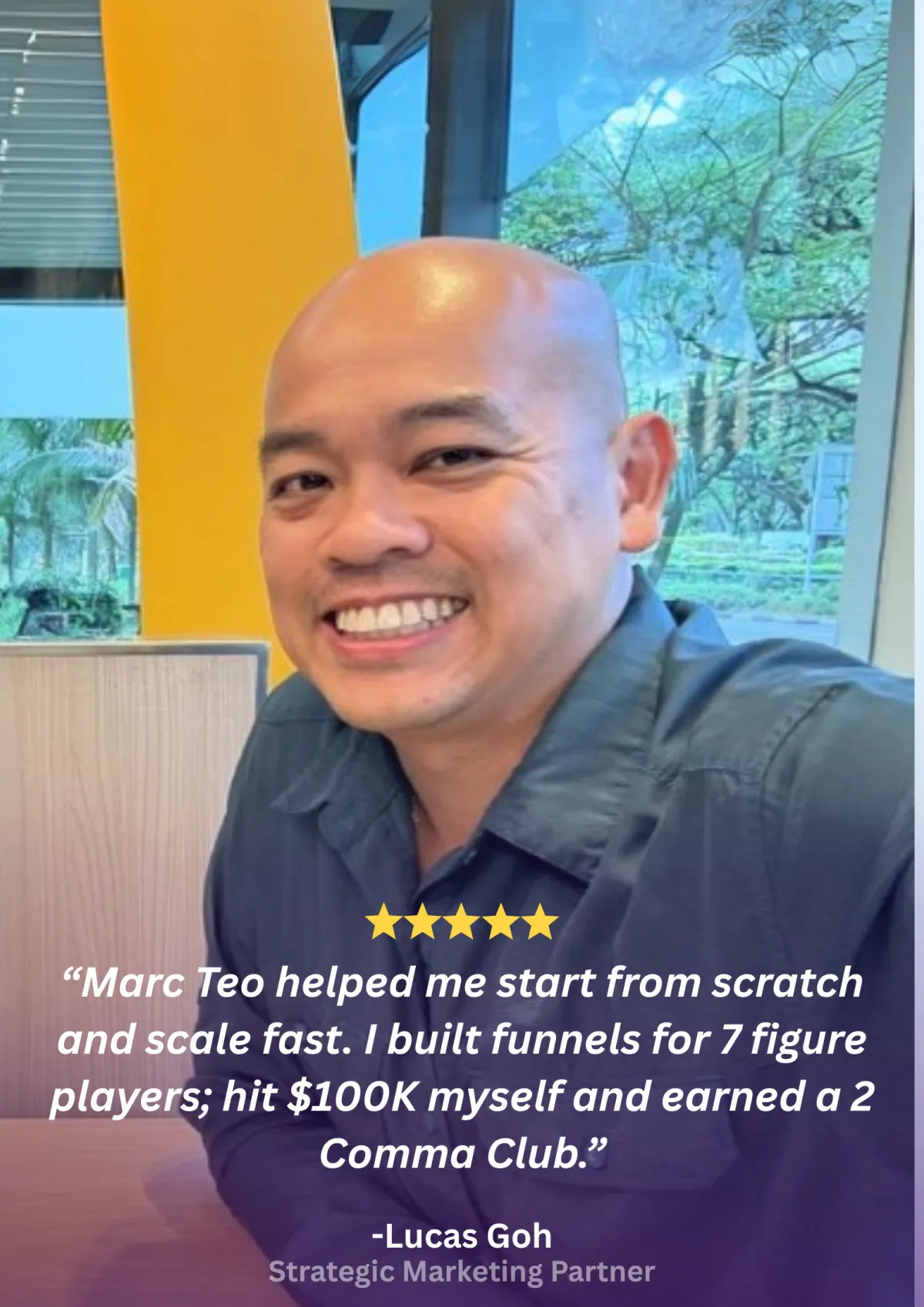 Client testimonial card