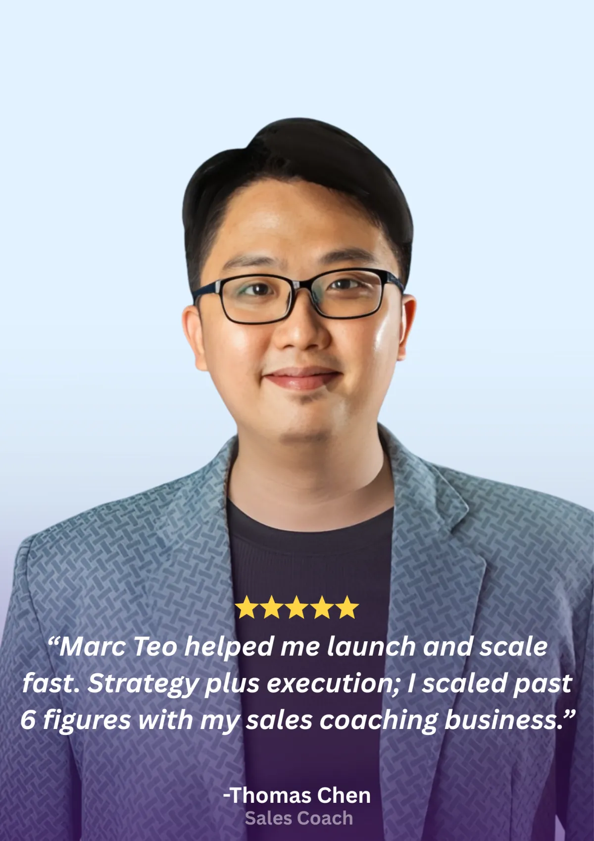 Client testimonial card