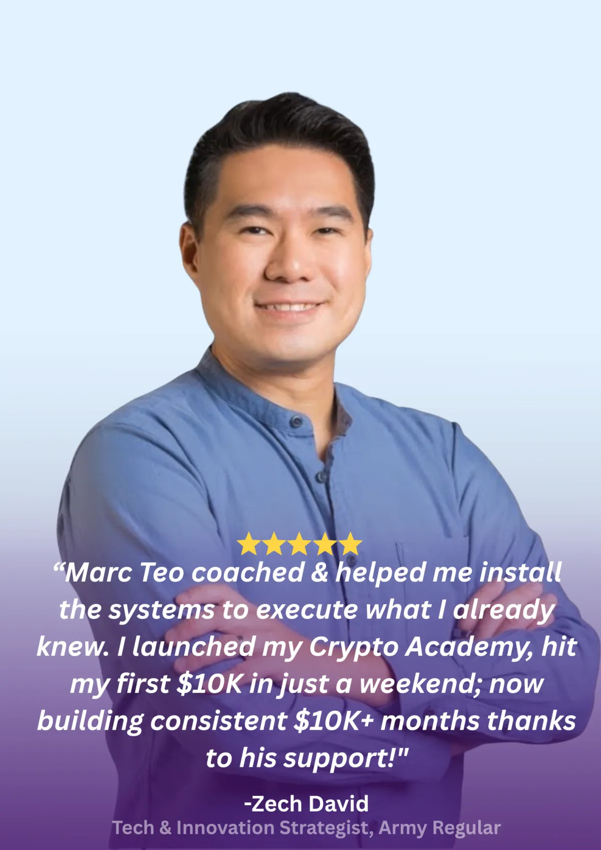 Client testimonial card